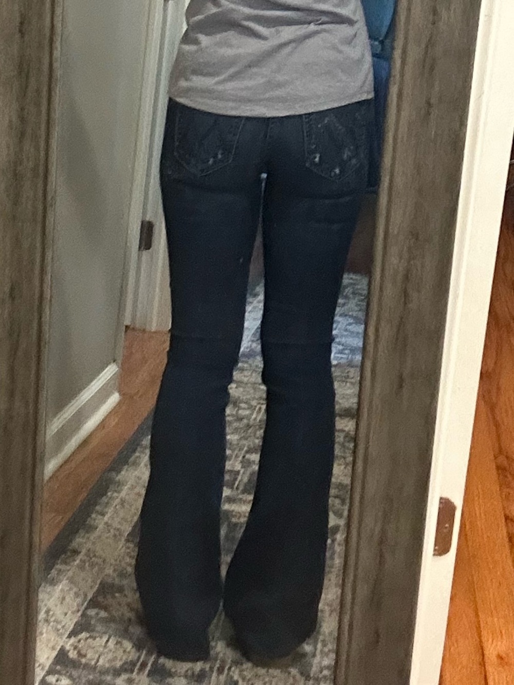 MOTHER The Slacker Mid Rise Flare Stretch Jeans in Spellbound in Seattle - Picture 10 of 15
